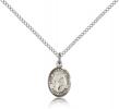 Sterling Silver St. John of the Cross Pendant, Sterling Silver Lite Curb Chain, Small Size Catholic Medal, 1/2" x 1/4"