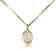 Gold Filled St. Bruno Pendant, Gold Filled Lite Curb Chain, Small Size Catholic Medal, 1/2" x 1/4"