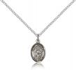 Sterling Silver St. Deborah Pendant, Sterling Silver Lite Curb Chain, Small Size Catholic Medal, 1/2" x 1/4"