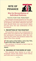 Rite of Penance: Rite for Reconciliation of Individual Penitents 526/C