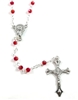 Children's Ruby Crystal Aurora Borealis Bead Rosary