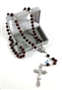 Silver Plated Genuine Brown Cocoa Bead Rosary