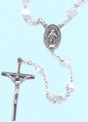 Glass Nugget Bead Rosary