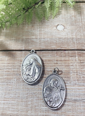 Large Double Sided Saint Anthony/Francis Medal