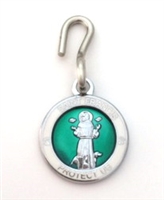 Saint Francis White/Green Enamel Pet Medal