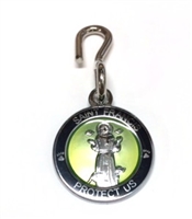 Saint Francis Black/Green Enamel Pet Medal