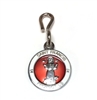 Saint Francis White/Red Enamel Pet Medal