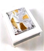 White Silver-Plated Confirmation Box with Rosary