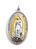 Our Lady of Guadalupe Large Oxidized  Medal