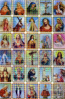 Larger Catholic Religious Laser Stickers
