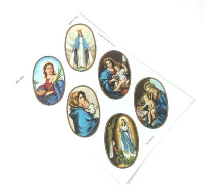 Large Size Oval Religious Sticker Sheet GRH544