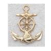 18 KT GOLD OR STERLING  ANCHOR CRUCIFIX