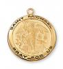 Saint Michael - 2.0cm 18Kt Gold Over Sterling Silver Medal or Sterling Silver