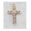 Two-tone Ornate Crucifix with 18'' Chain