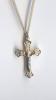 18 Kt. Gold Two-tone 3.2 cm Crucifix with 18'' Chain ALSO in Silver!