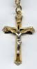 3.6cm 18kt Gold on Sterling Two Tone Crucifix