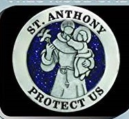 Glitter Saint Anthony Auto Visor Clip 42204
