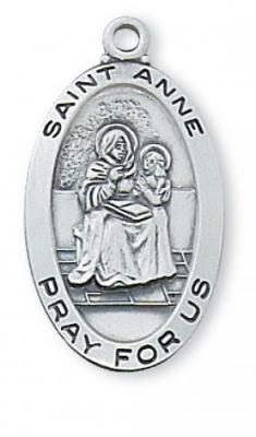 Choose a 2.4cm Oval Sterling Silver Medal of Your Favorite Patron Saint