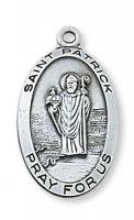 Saint Patrick, Patron of Ireland. -  2.7cm Sterling Silver Medal