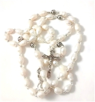 Authentic Large Fresh Water Pearl Bead Rosary