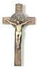 Hand painted Saint Benedict Wall Crucifix 445M
