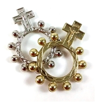 Crucifix Rosary Finger Ring