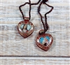 Tiny Heart Shaped Brown Scapular