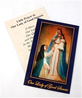 Our Lady of Good Success Blue Holy Card