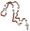 Saint Benedict Brown Bead Rosary