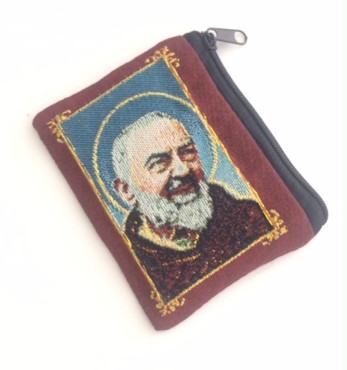 Saint Padre Pio Cloth Rosary Pouch 25-500-PP