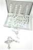 10mm Pearl Silver Lasso Rosary 26-559