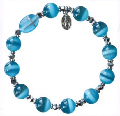 Blue Cats Eye Bracelet