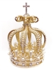 Small Rhinestone Pearl Gold Crown For Statue