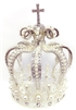 Large Rhinestone Pearl Silver Crown For Statue