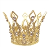 Small Rhinestone Gold Crown For Statue