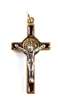 1.5" Gold Brown St. Benedict Crucifix