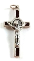 1.5" Brown Enamel St. Benedict Crucifix
