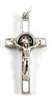 1.5" White Enamel St. Benedict Crucifix