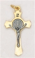 Saint Benedict Gold Tone Crucifix