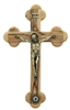 8" Olive Wood Oriental Crucifix with Relic Touched to the Tomb of Jesus