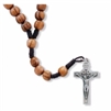 Olive Wood Cord Rosary with Relic Crucifix