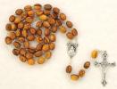 Handcrafted Olive Wood Bead Rosary from the Holy Land