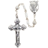 Sterling Silver Rice Pearl Rosary - SP48