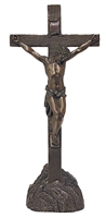 Standing Bronze Crucifix with Base SR-76408