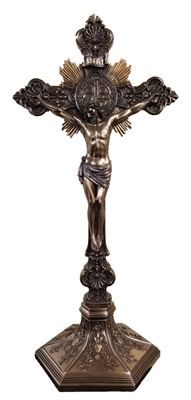 St. Benedict Crucifix Lightly Hand-Painted Cold Cast SR-77286