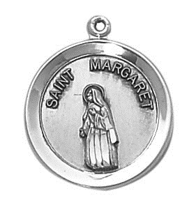 Sterling Silver Patron Saint Margaret Medal SS529-223