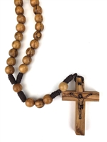 Olive Wood Cord Rosary