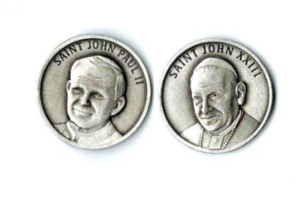 Dual Token (Coin) of St. Pope John Paul II and of Pope John XXIII