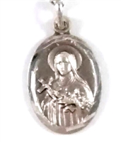 Sterling Silver Saint Therese Medal from Green