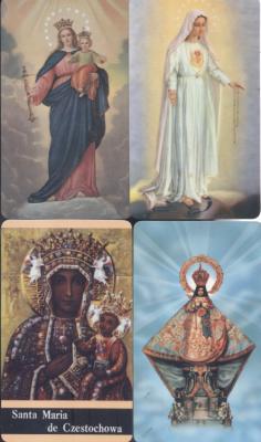 Tarjeta de Plastico con Imagenes de La Santisima Virgen 